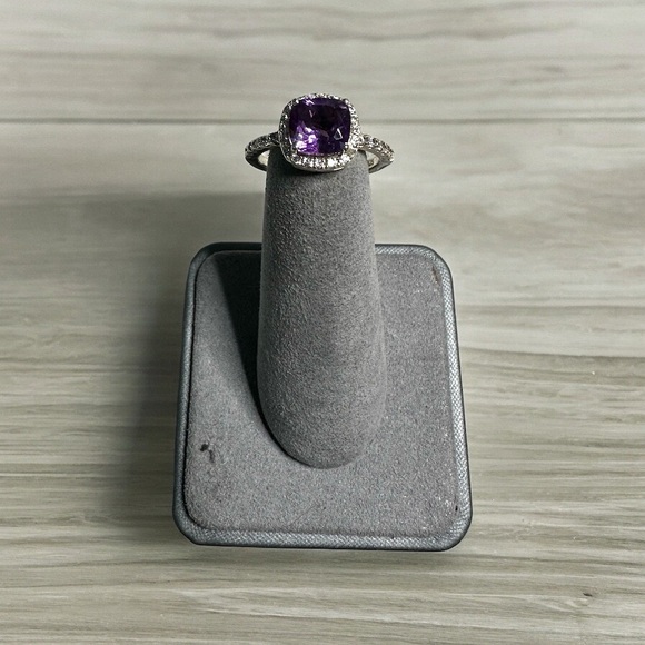 Amethyst Solid Sterling Silver Ring - Picture 1 of 13